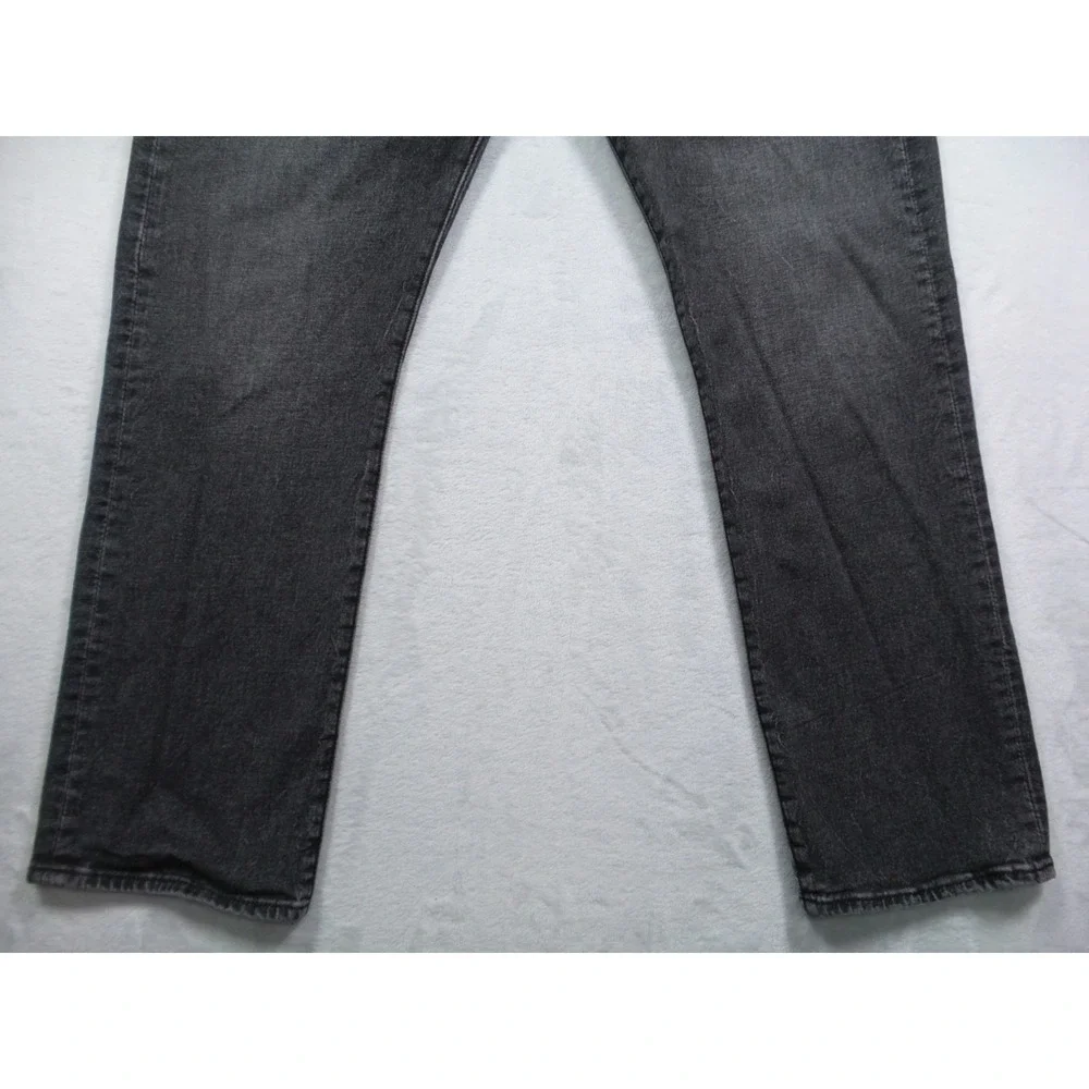 Levis Jeans‎ Mens Size 38 x 30 Gray Denim 501 Button Fly Straight Leg Stretch